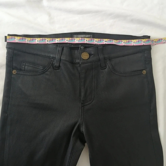 Current/Elliott Leather Side Slit Stiletto Pants in Vintage Black Ankle Size 27 - Picture 14 of 16